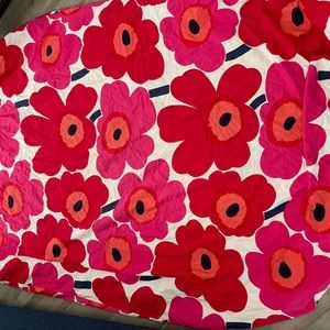 Marimekko twin duvet cover in red poppy print